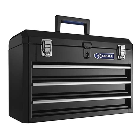 kobalt 3-drawer 20.67 portable steel lockable tool box|kobalt tool box clearance.